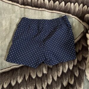 Navy Blue High Waist Polka Dot Shorts